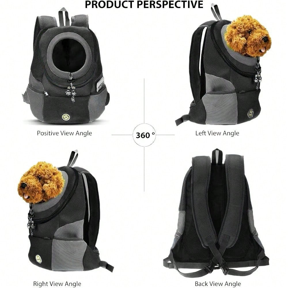 LocalBreathable Pet Dog Carrier Backpack With Adjustable Shoulder Straps, Side Storage Pockets, Front/Back Facing Design, And Safety Leash, Suitable For Small Dogs And Cats, Convenient For Travel, Hiking, Cycling And Outdoor Activities