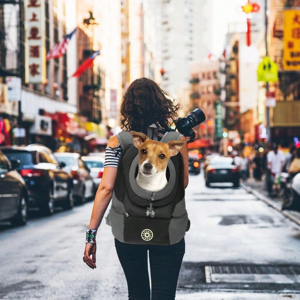 LocalBreathable Pet Dog Carrier Backpack With Adjustable Shoulder Straps, Side Storage Pockets, Front/Back Facing Design, And Safety Leash, Suitable For Small Dogs And Cats, Convenient For Travel, Hiking, Cycling And Outdoor Activities