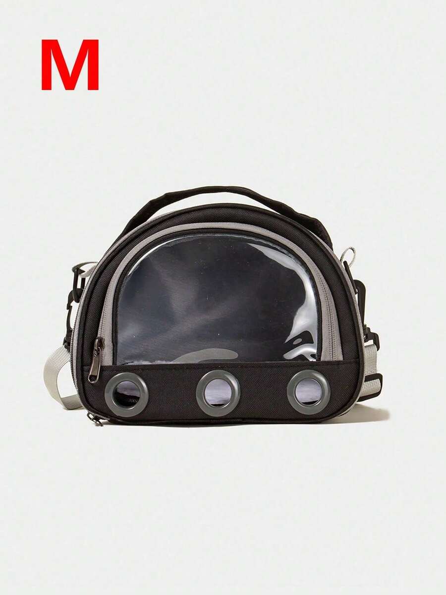 Multicolor portable pet carrier bag made of polyester oxford cloth for transporting small pets, cats, and dogs.