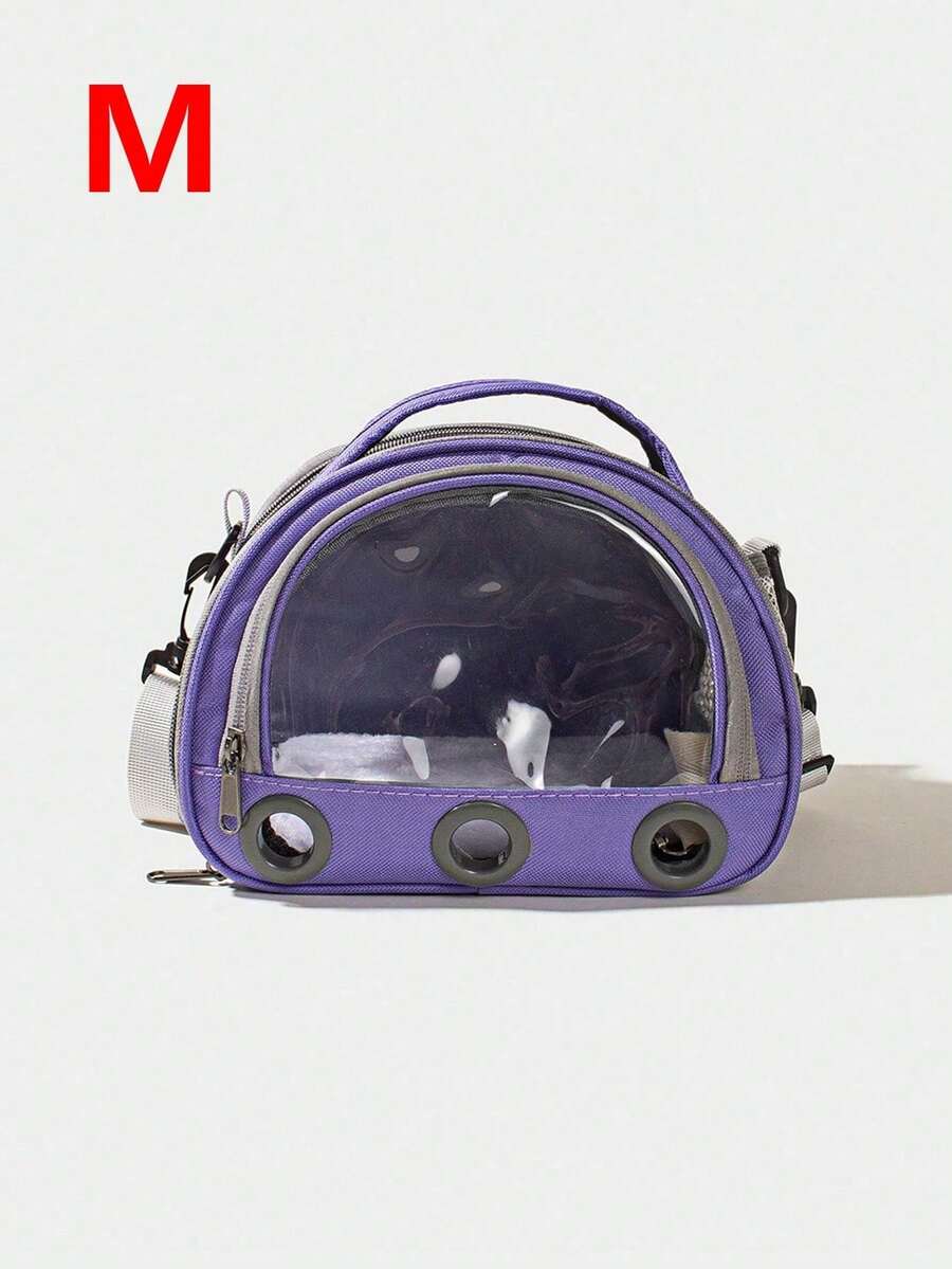 Multicolor portable pet carrier bag made of polyester oxford cloth for transporting small pets, cats, and dogs.