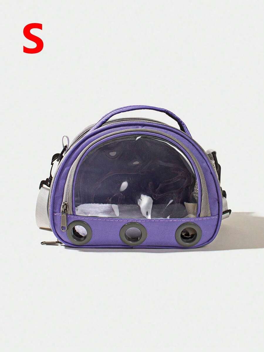 Multicolor portable pet carrier bag made of polyester oxford cloth for transporting small pets, cats, and dogs.