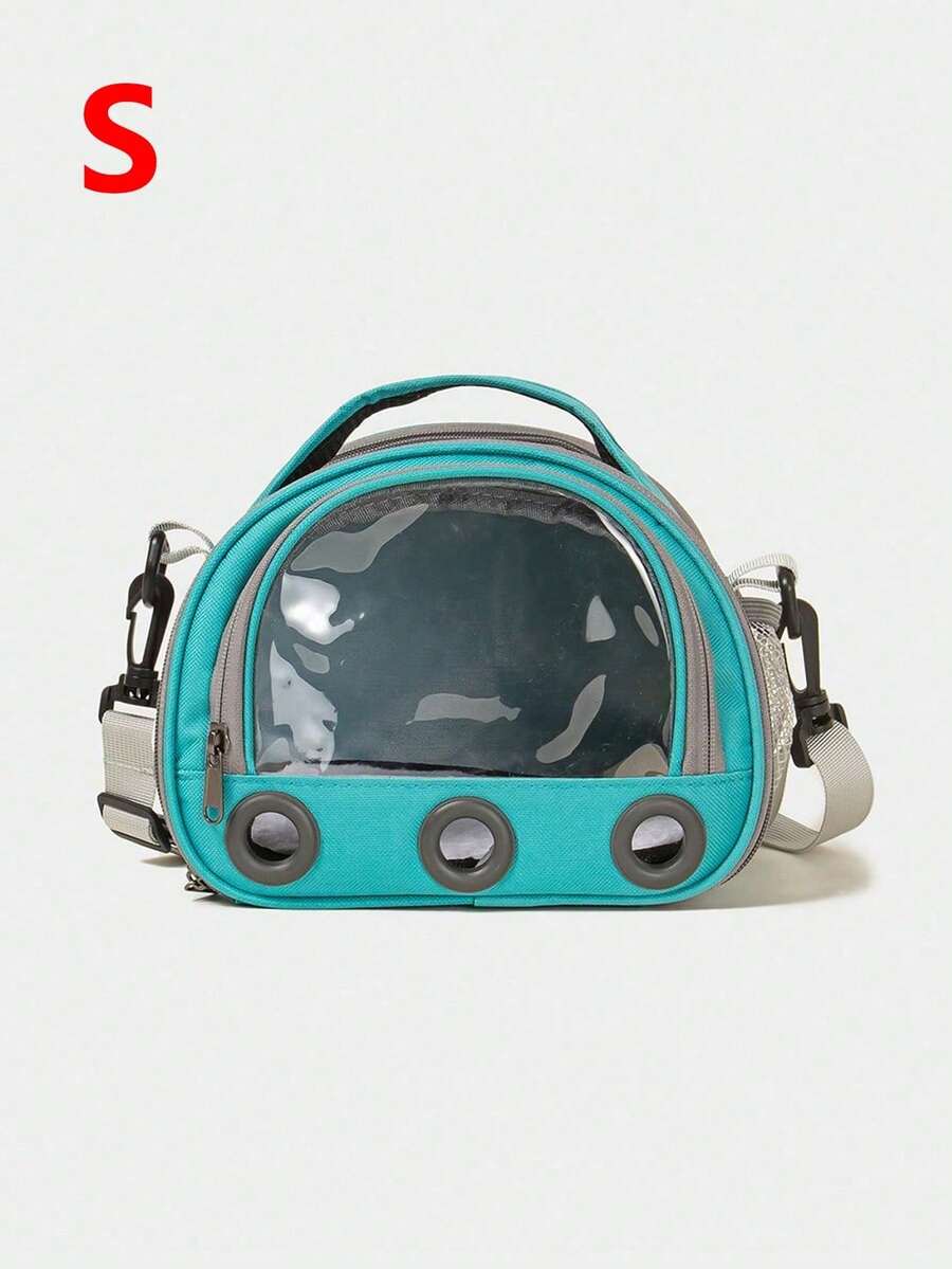 Multicolor portable pet carrier bag made of polyester oxford cloth for transporting small pets, cats, and dogs.
