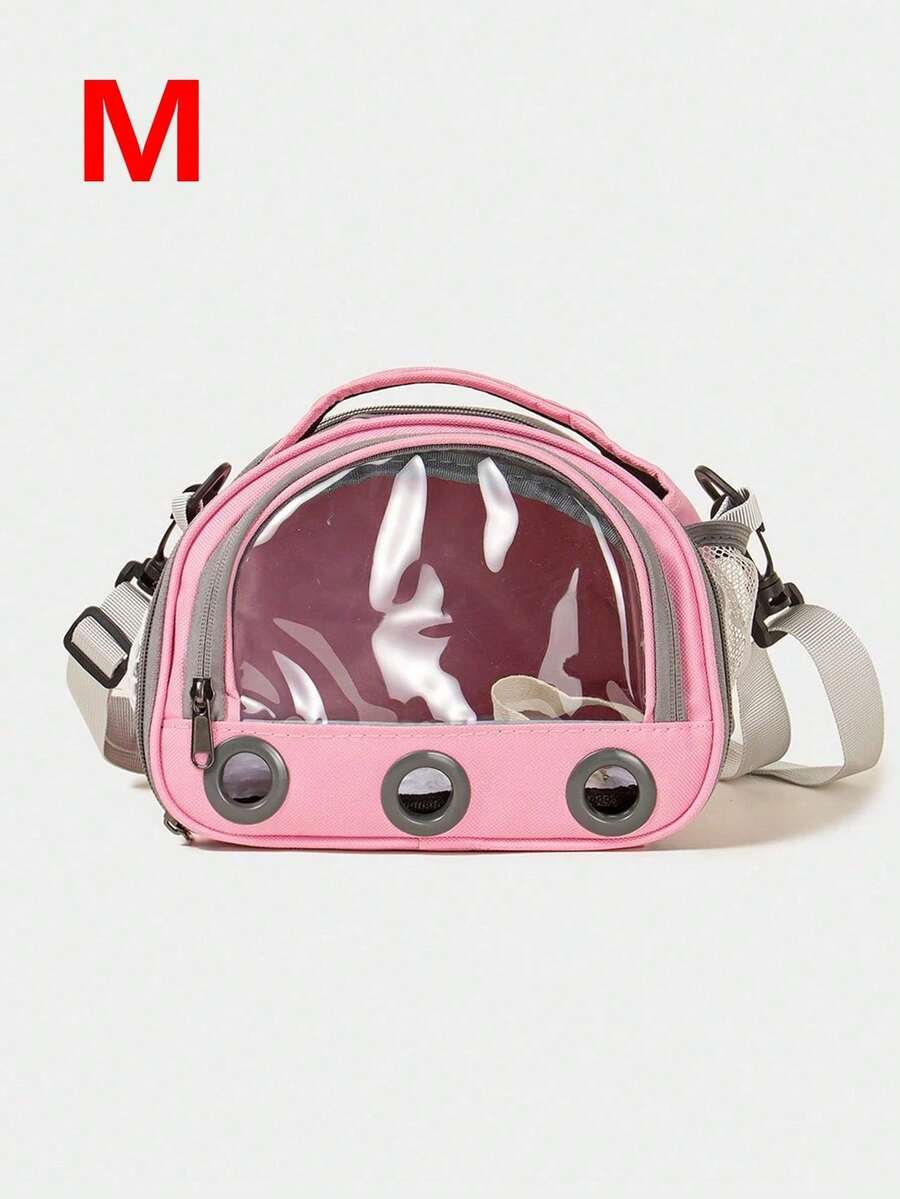 Multicolor portable pet carrier bag made of polyester oxford cloth for transporting small pets, cats, and dogs.