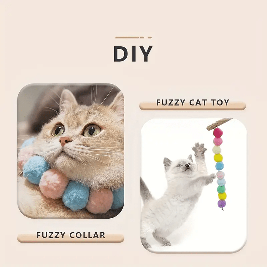 Interactive Launcher Training Cat Toy Set, Includes 1 Launcher And 20/50 Plush Balls (Quantity May Vary By 1-2), Suitable For Indoor Cats, Promotes Love And Trust Between Owner And Cat, Exercise Cat Toy, Random Color