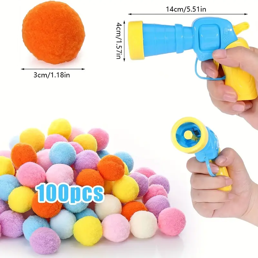 Interactive Launcher Training Cat Toy Set, Includes 1 Launcher And 20/50 Plush Balls (Quantity May Vary By 1-2), Suitable For Indoor Cats, Promotes Love And Trust Between Owner And Cat, Exercise Cat Toy, Random Color
