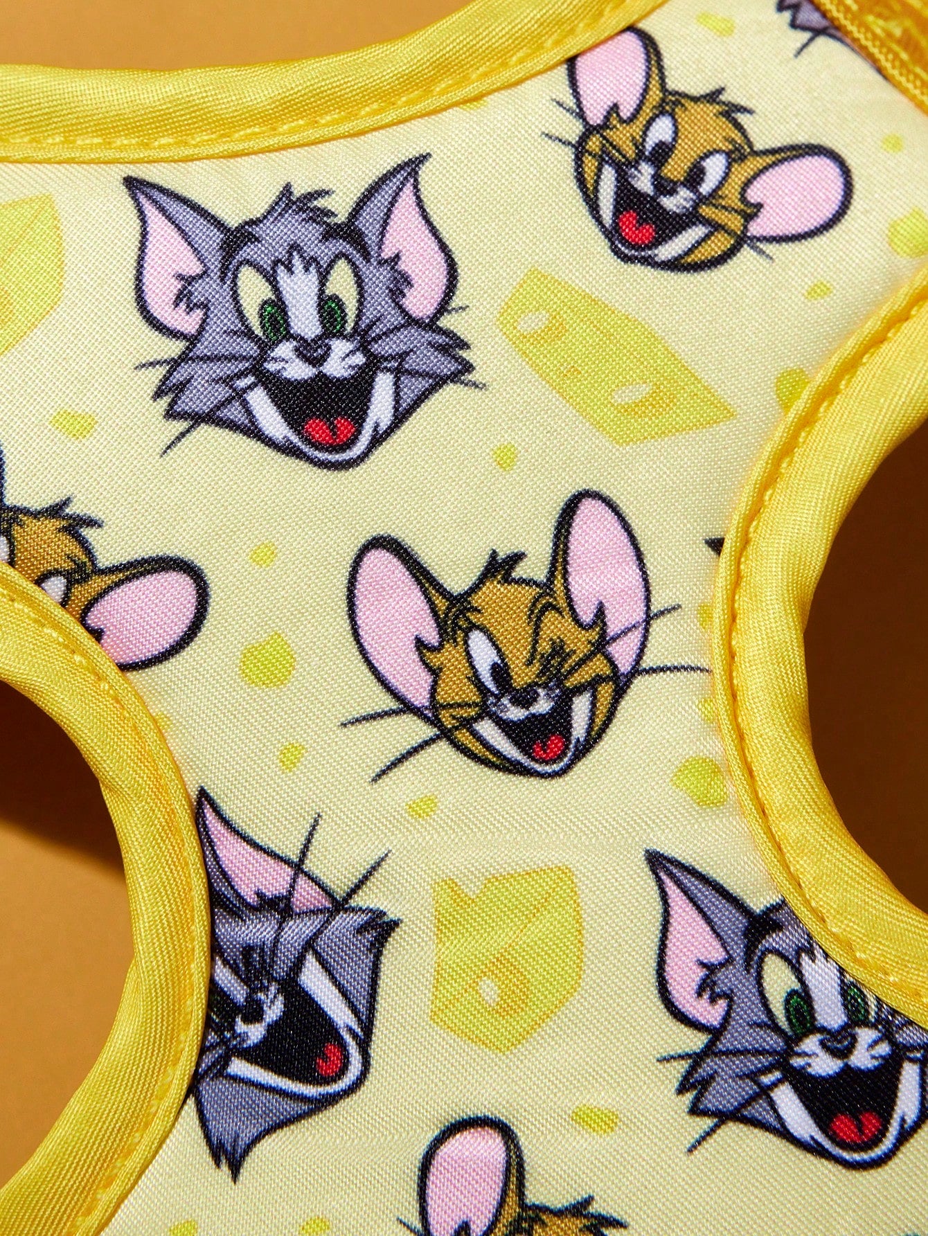 Multicolor cartoon pattern pet collar and leash set with adjustable polyester straps and portable storage bag for cats and dogs