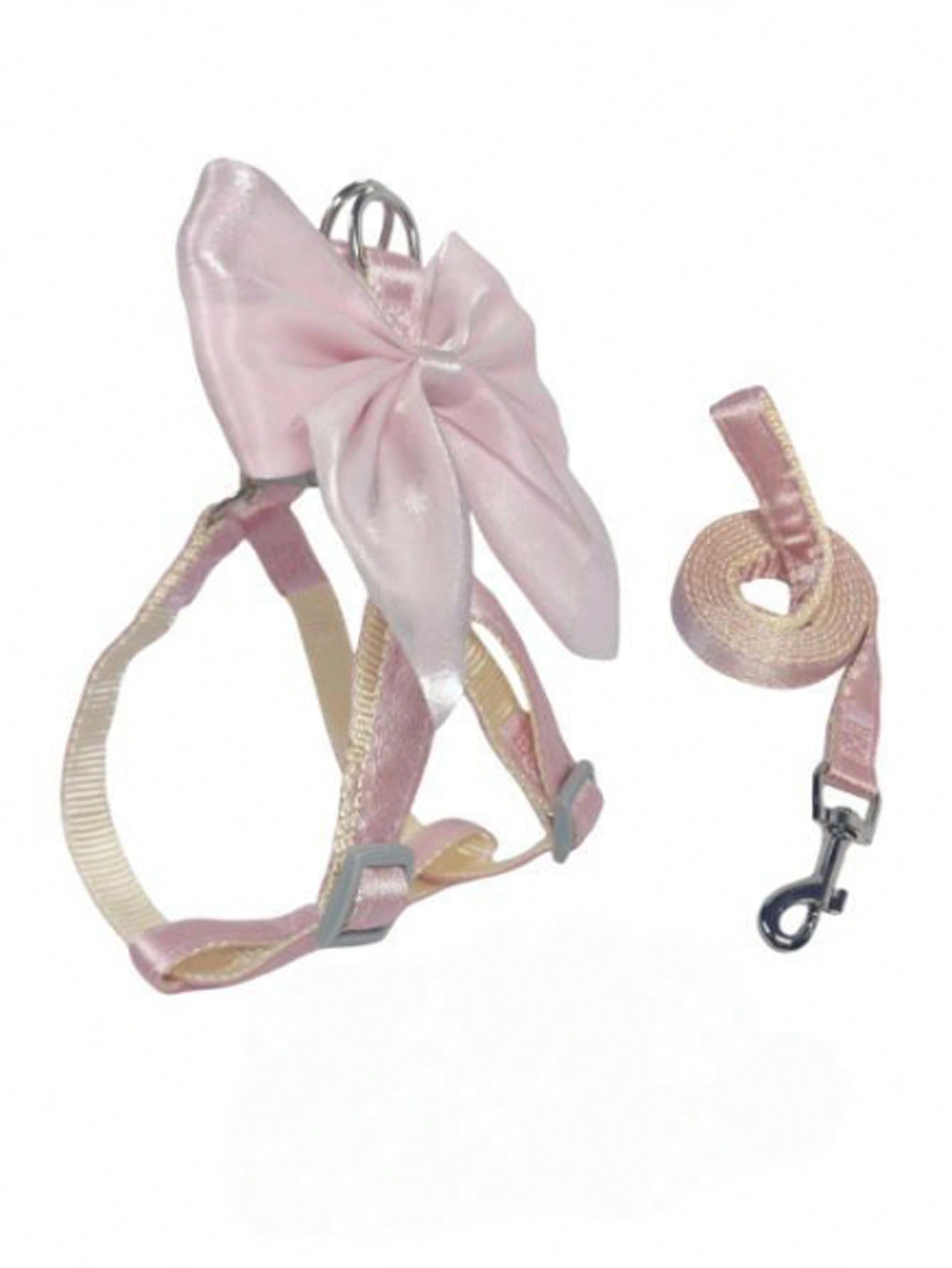 Multicolor polyester cat harness and leash set with bow-knot chest strap, escape-proof design, and soft comfortable fit for small and medium cats outdoors