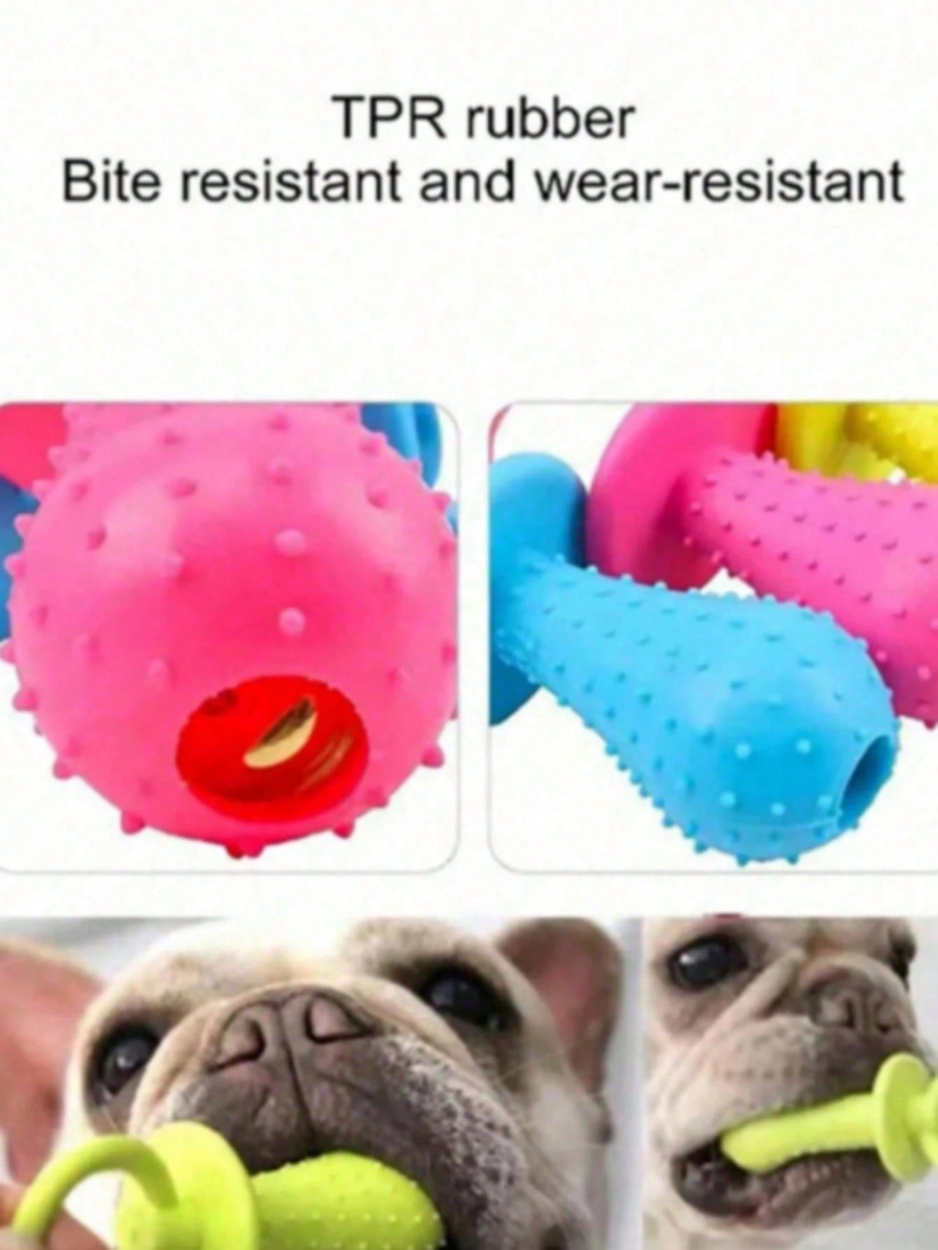 1/3pcs Pet Pacifier Dog Toy, Interactive Elastic Teething Toy, Pet Dog Cat Puppy Teeth Cleaning Toy