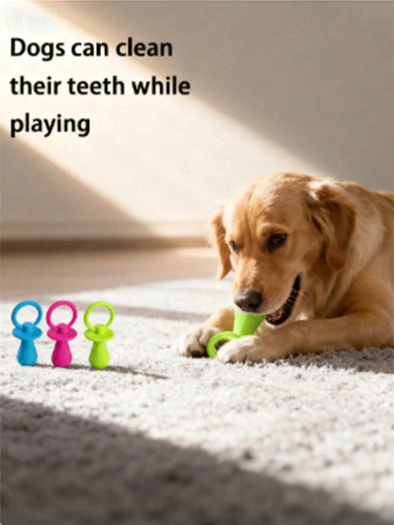 1/3pcs Pet Pacifier Dog Toy, Interactive Elastic Teething Toy, Pet Dog Cat Puppy Teeth Cleaning Toy
