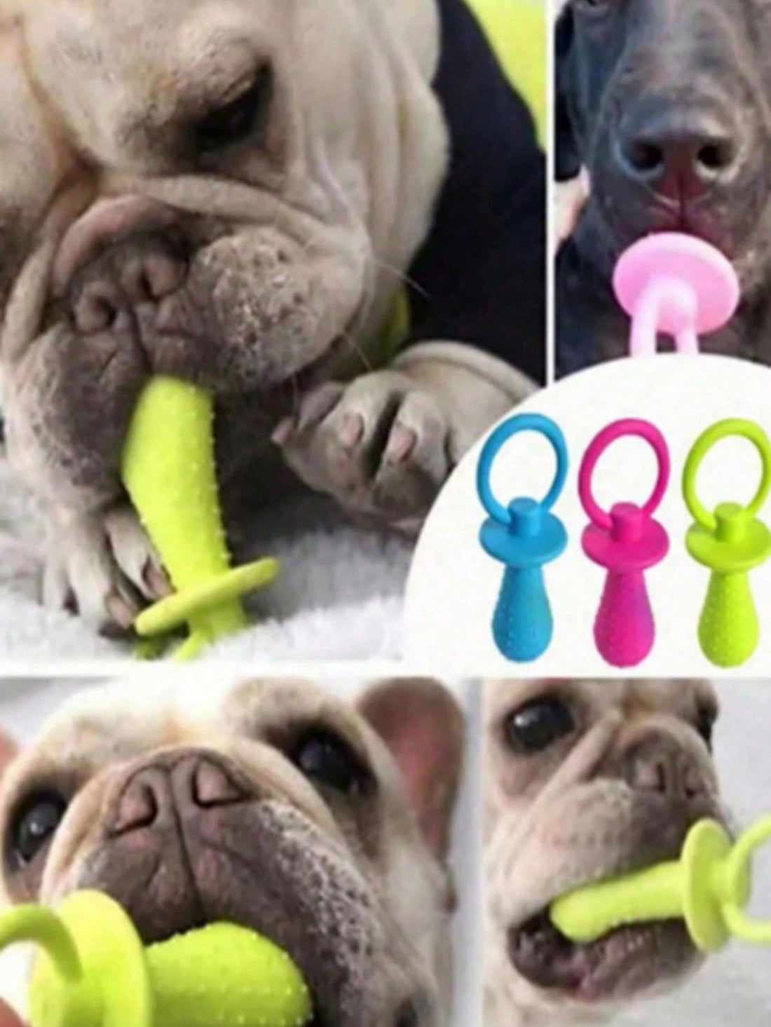 1/3pcs Pet Pacifier Dog Toy, Interactive Elastic Teething Toy, Pet Dog Cat Puppy Teeth Cleaning Toy