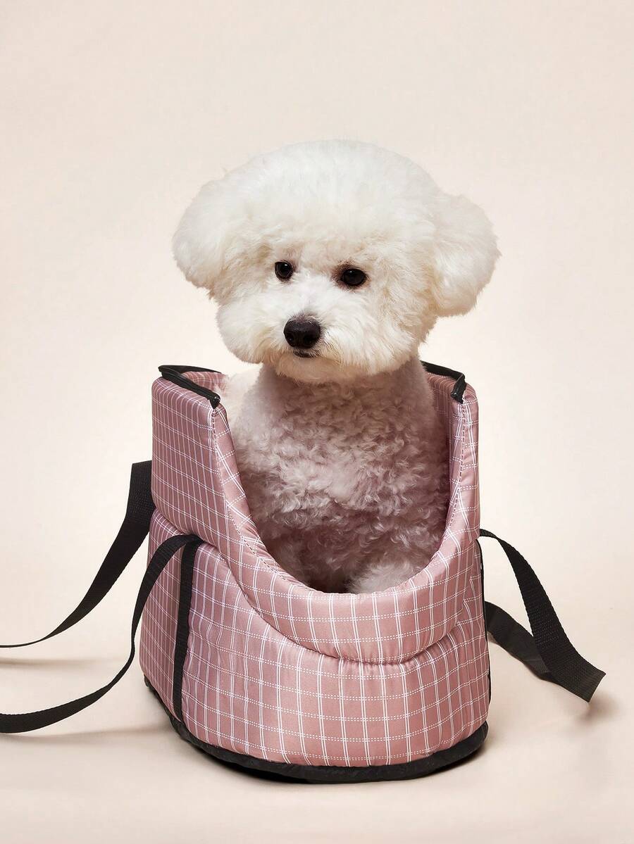 Multicolor foldable pet carrier bag featuring breathable polyester mesh, outdoor shoulder sling straps, and backpack carrier design for cats and dogs.
