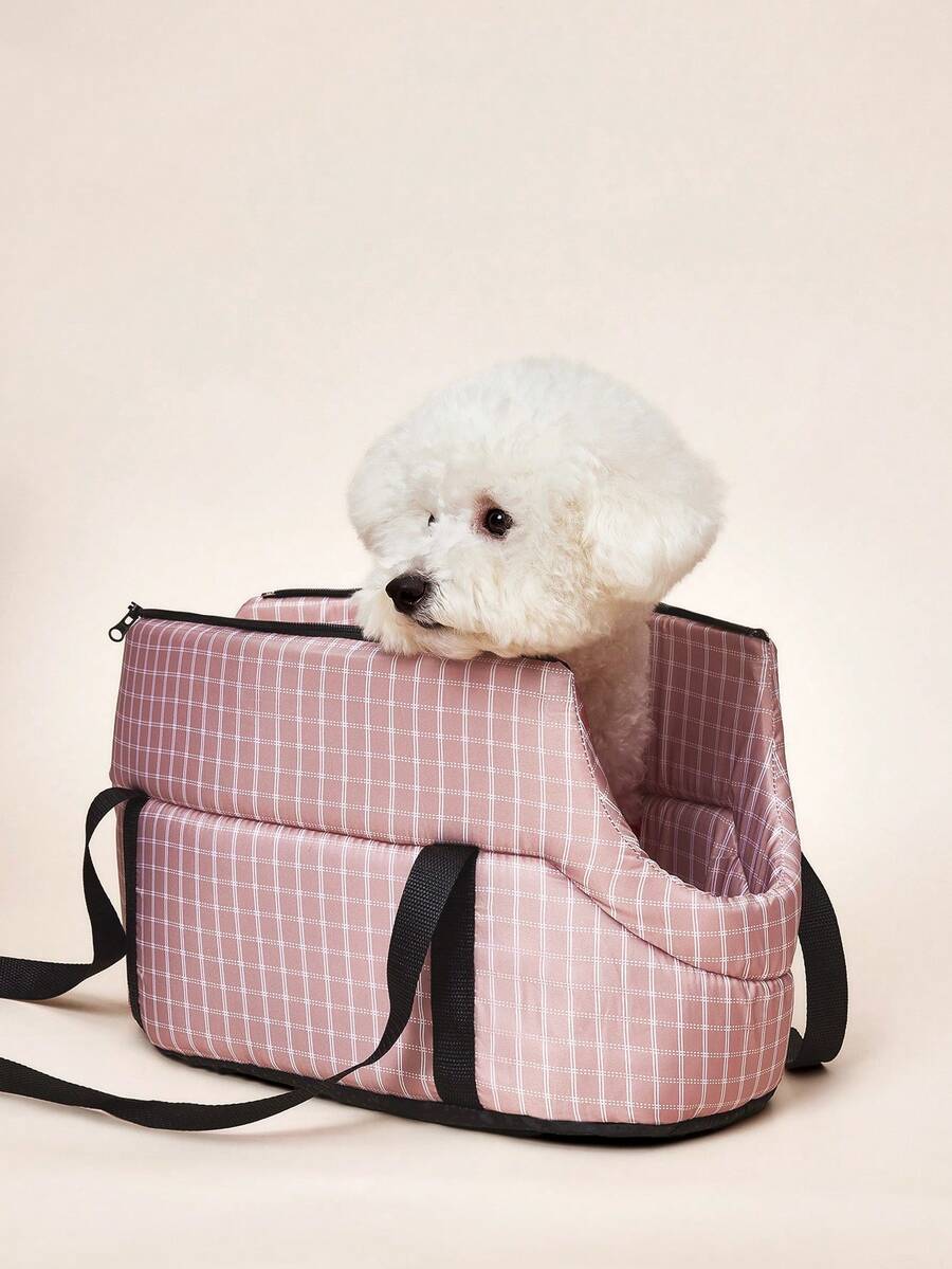 Multicolor foldable pet carrier bag featuring breathable polyester mesh, outdoor shoulder sling straps, and backpack carrier design for cats and dogs.