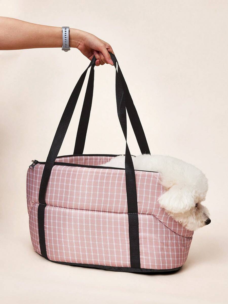Multicolor foldable pet carrier bag featuring breathable polyester mesh, outdoor shoulder sling straps, and backpack carrier design for cats and dogs.