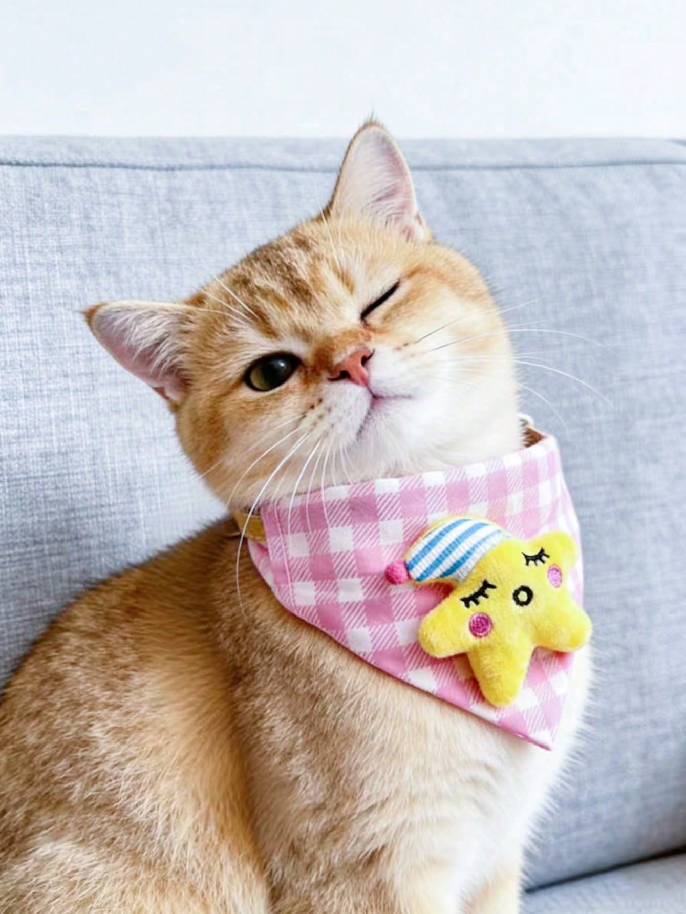 Multicolor polyester triangular pet bandana collar with cartoon design for cats and dogs, used as a cute drooling towel and pet accessory.
