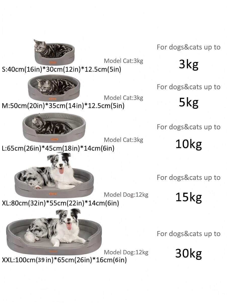 Semi-enclosed washable polyester pet bed suitable for cats and dogs