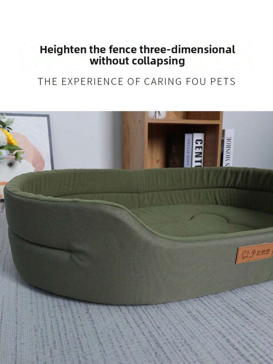 Semi-enclosed washable polyester pet bed suitable for cats and dogs