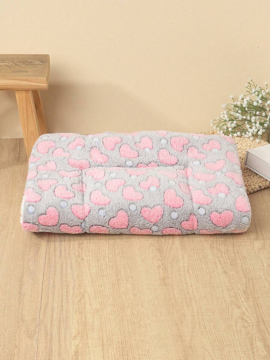 Multicolor thick pet bed pad made of 100% polyester fiber, suitable for small and medium cats and dogs.