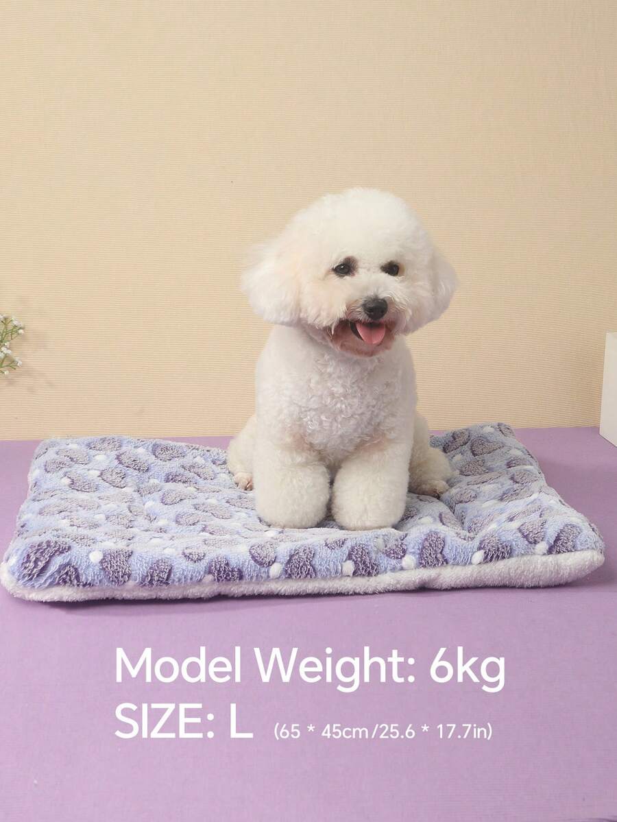 Multicolor thick pet bed pad made of 100% polyester fiber, suitable for small and medium cats and dogs.
