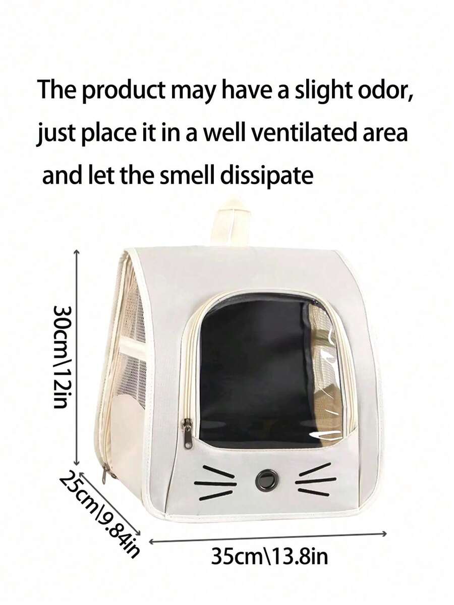 Multicolor Oxford cloth transparent breathable pet carrier backpack for carrying small dogs and cats up to 5.5kg.