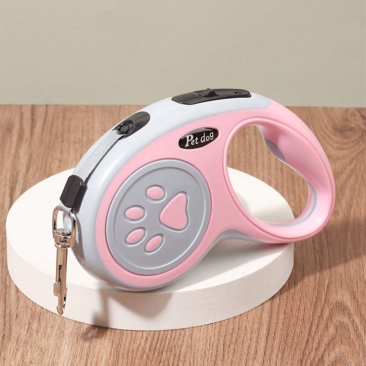 Multicolor polyester retractable adjustable dog leash for walking small and medium dogs