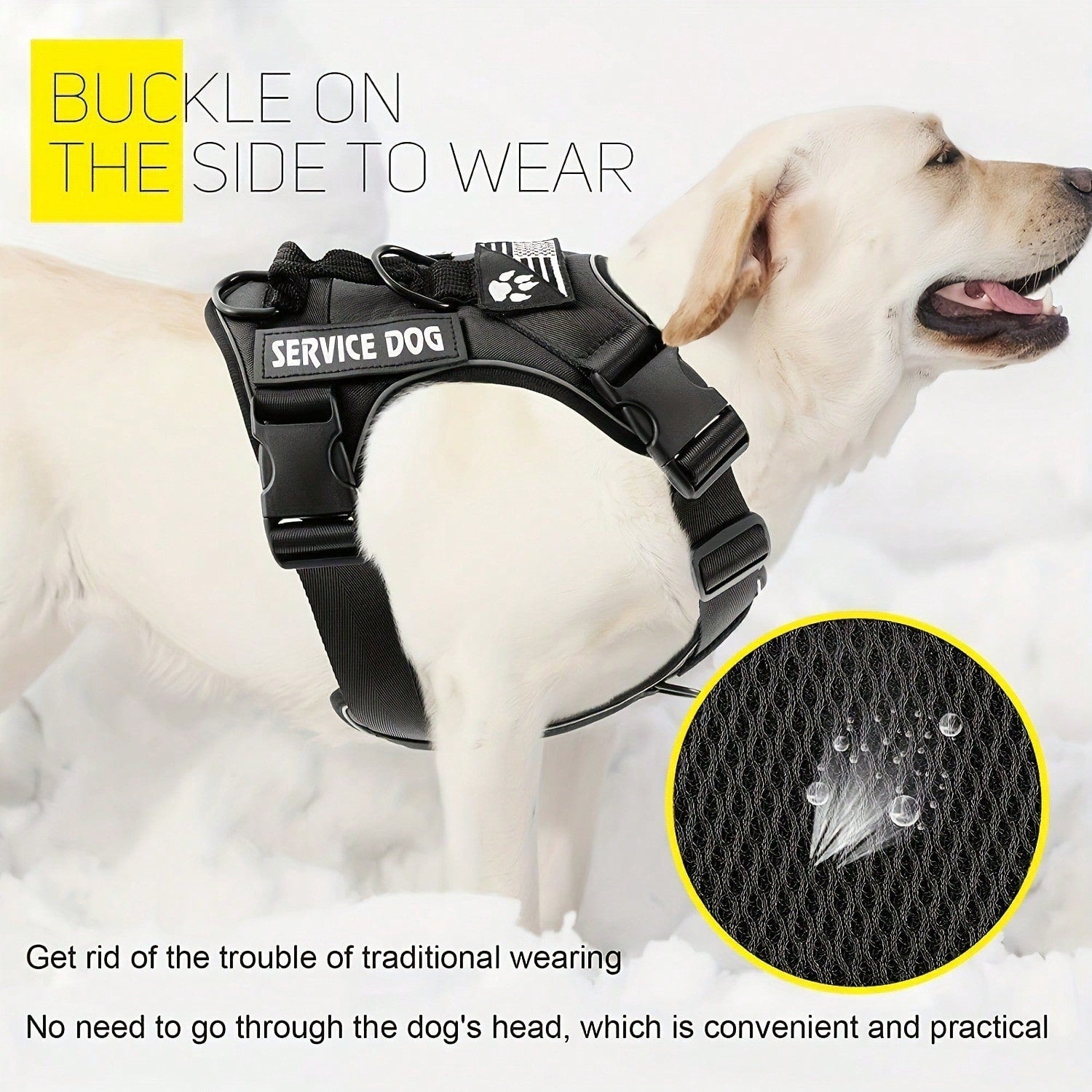 1pc Shock-Absorbing Reflective Pet Harness, Valentine's Day Pet Gift, Night Vision Function, Dog Vest Style, Suitable For Small/Medium/Large Dogs, New Shock-Absorbing Night Vision Reflective Pet Tactical Harness, Christmas Gift For Dogs