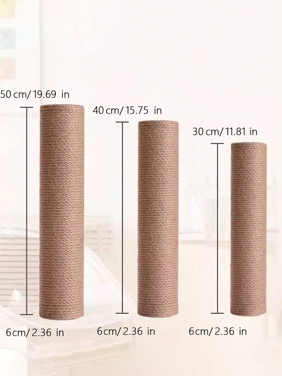 A 6cm diameter replacement sisal scratching post refill for DIY cat tree and climbing pole.
