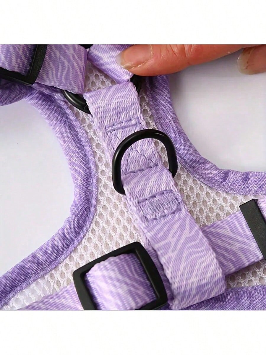 New High-Quality Patterned Dog Harness Set With Adjustable Dog Leash For Outdoor Walking