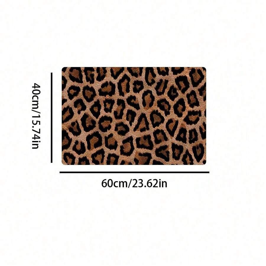Multicolor absorbent pet feeding mat with a printed design for dog and cat food and water bowls, featuring a non-slip rubber backing.