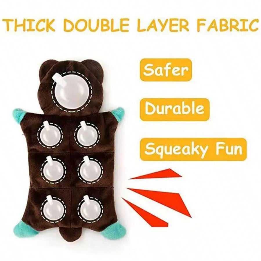 Cute Sound-Making Plush Pet Doll - Brown Bear, Squirrel, Fox, Koala, Raccoon, Rabbit, With BIBI Sound Chip, Chew-Resistant, Suitable For Medium And Large Dogs And Cats, And Materials