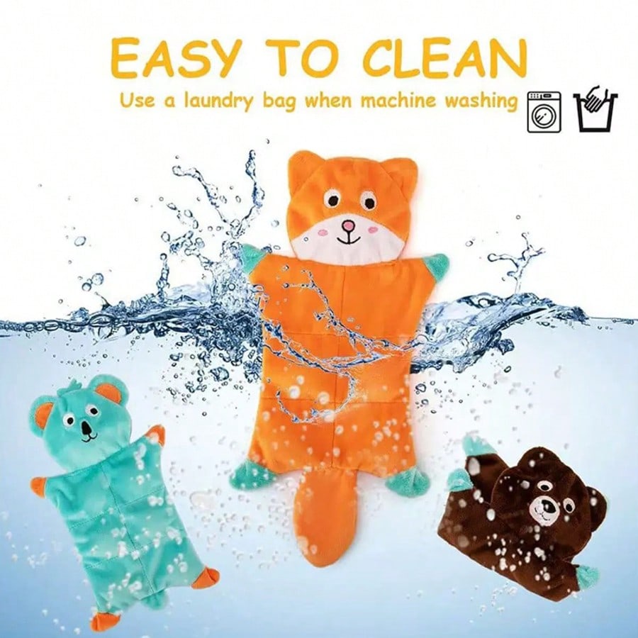 Cute Sound-Making Plush Pet Doll - Brown Bear, Squirrel, Fox, Koala, Raccoon, Rabbit, With BIBI Sound Chip, Chew-Resistant, Suitable For Medium And Large Dogs And Cats, And Materials