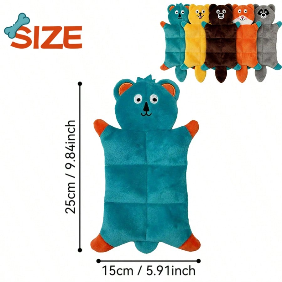 Cute Sound-Making Plush Pet Doll - Brown Bear, Squirrel, Fox, Koala, Raccoon, Rabbit, With BIBI Sound Chip, Chew-Resistant, Suitable For Medium And Large Dogs And Cats, And Materials