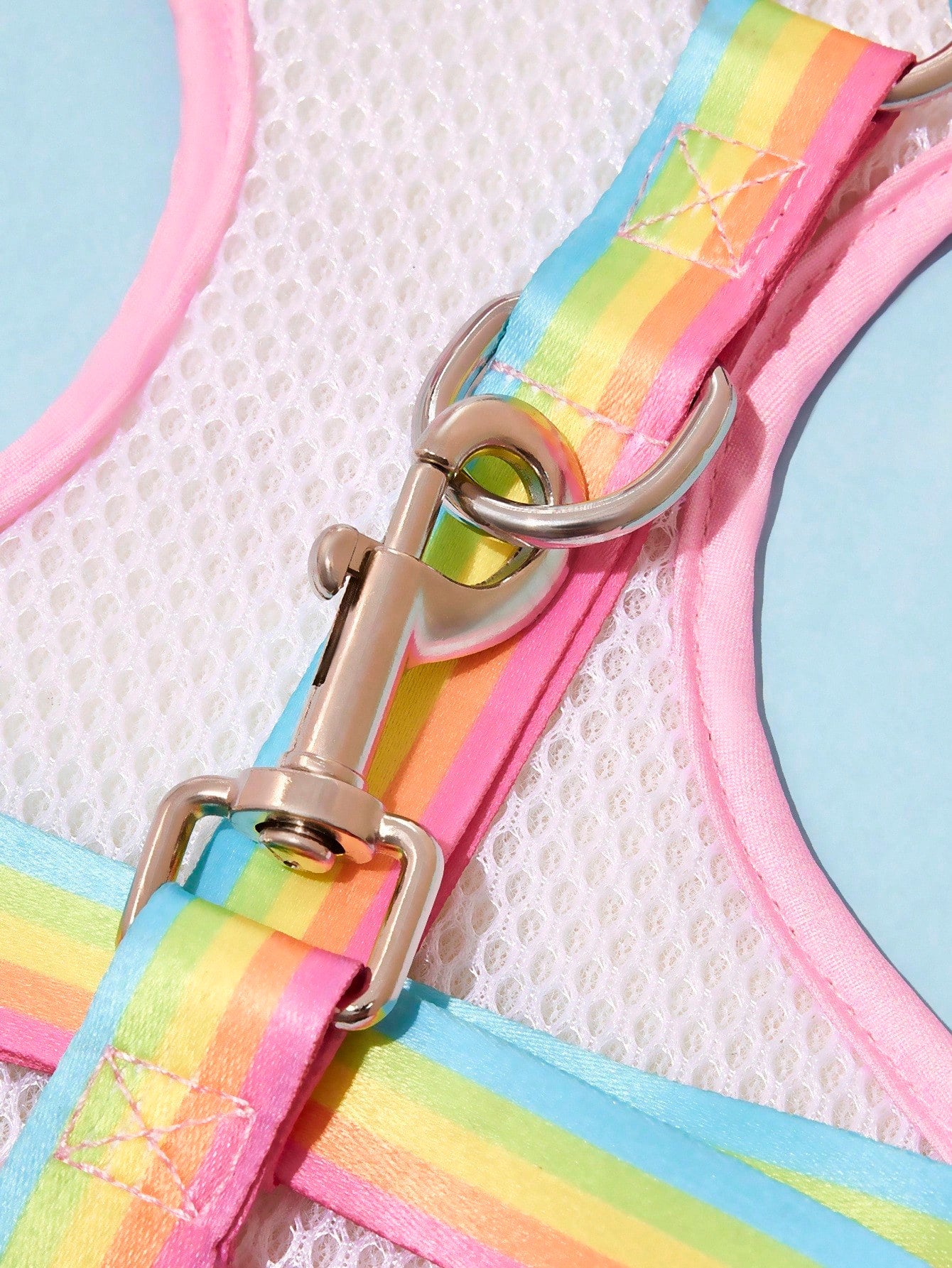 Multicolor cartoon pattern polyester pet harness and leash set with adjustable harness length for cats and dogs