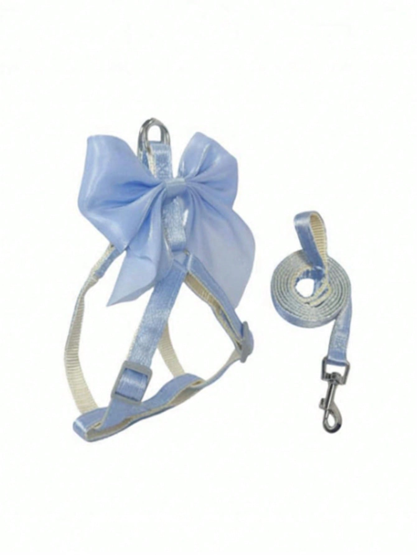 Multicolor polyester cat harness and leash set with bow-knot chest strap, escape-proof design, and soft comfortable fit for small and medium cats outdoors