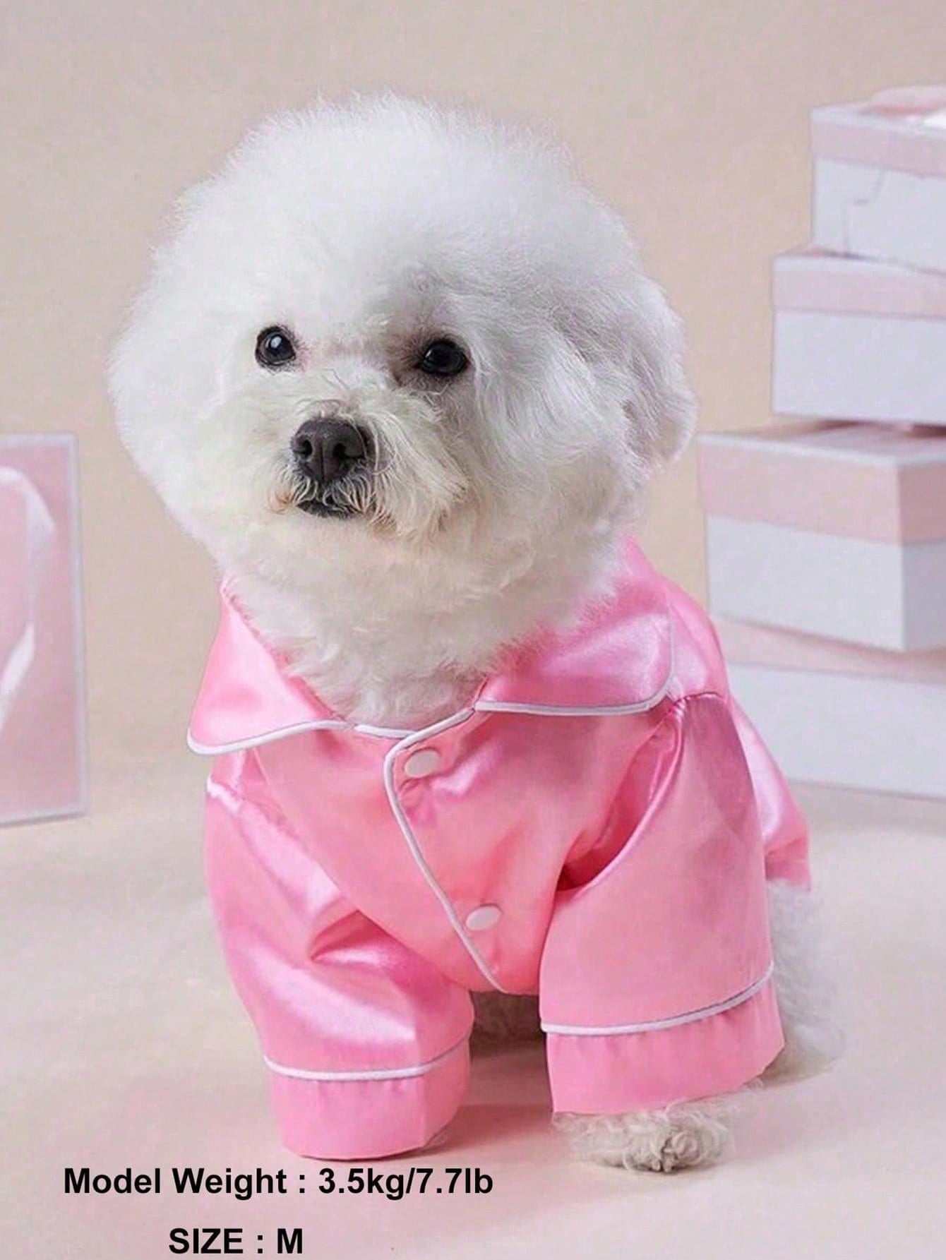 1pc Adorable Pet Clothes, 2-Leg Silk Spring/Autumn Pajamas With Snap-Button Design, For Dogs & Cats Such As Poodle, Bulldog