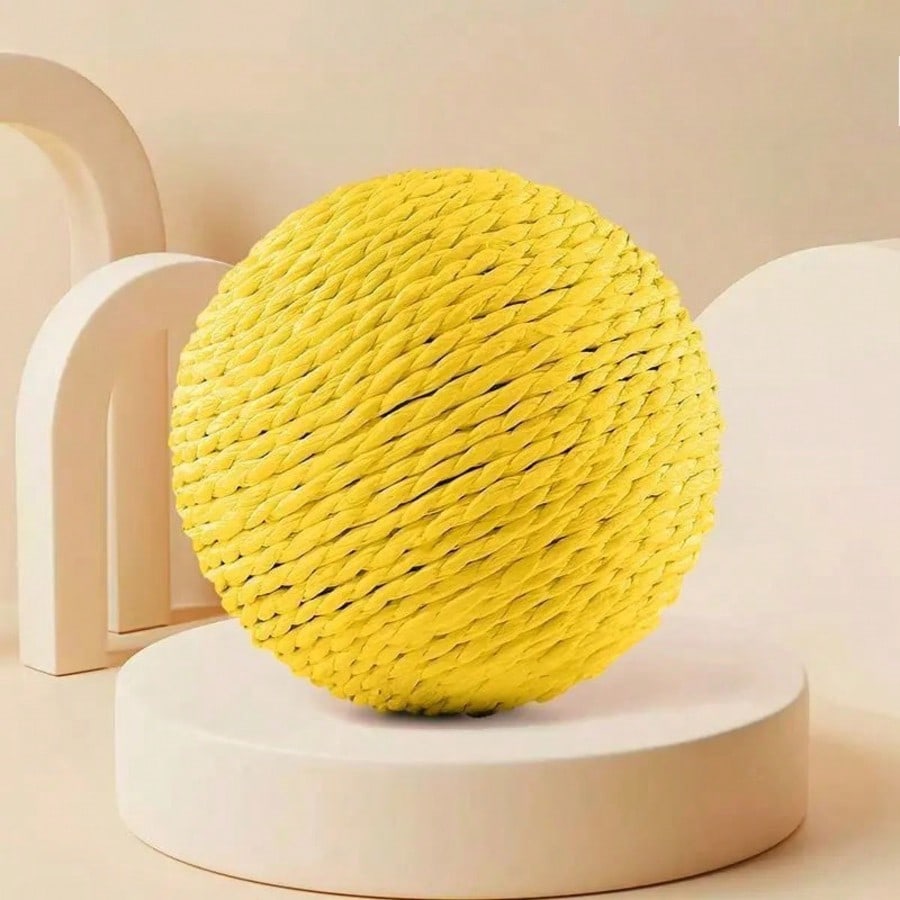 Cat Toys Sisal Ball Self-Entertaining Chew Toy Rattle Ball, Cat Supplies