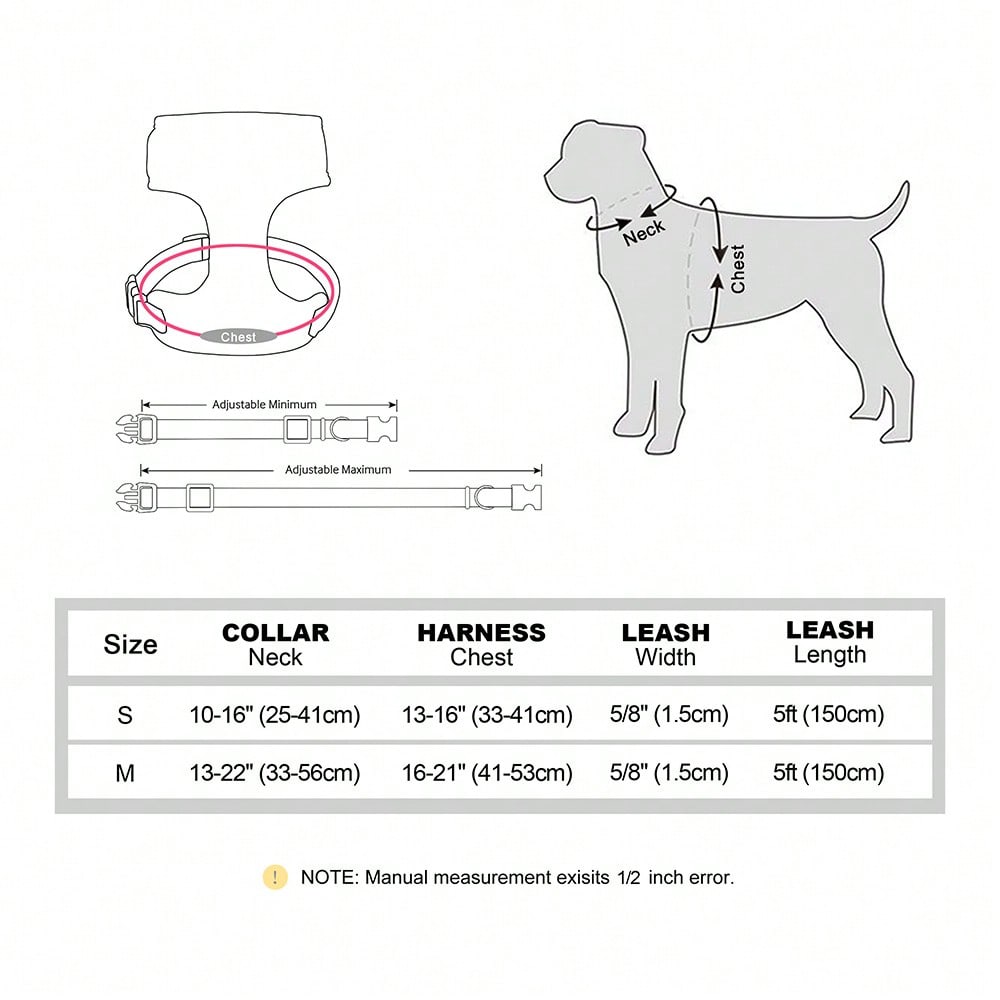 Rose red velvet bow dog collar, leash, and harness set for cats and dogs, made with polyester for everyday pet walks and styling.