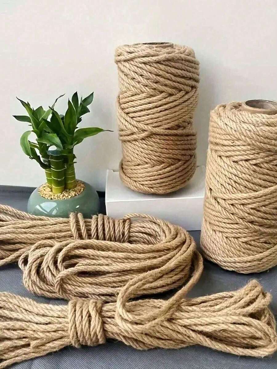 Multicolor 393-inch polyamide cat scratching post rope for DIY pet toys and cat furniture repair.