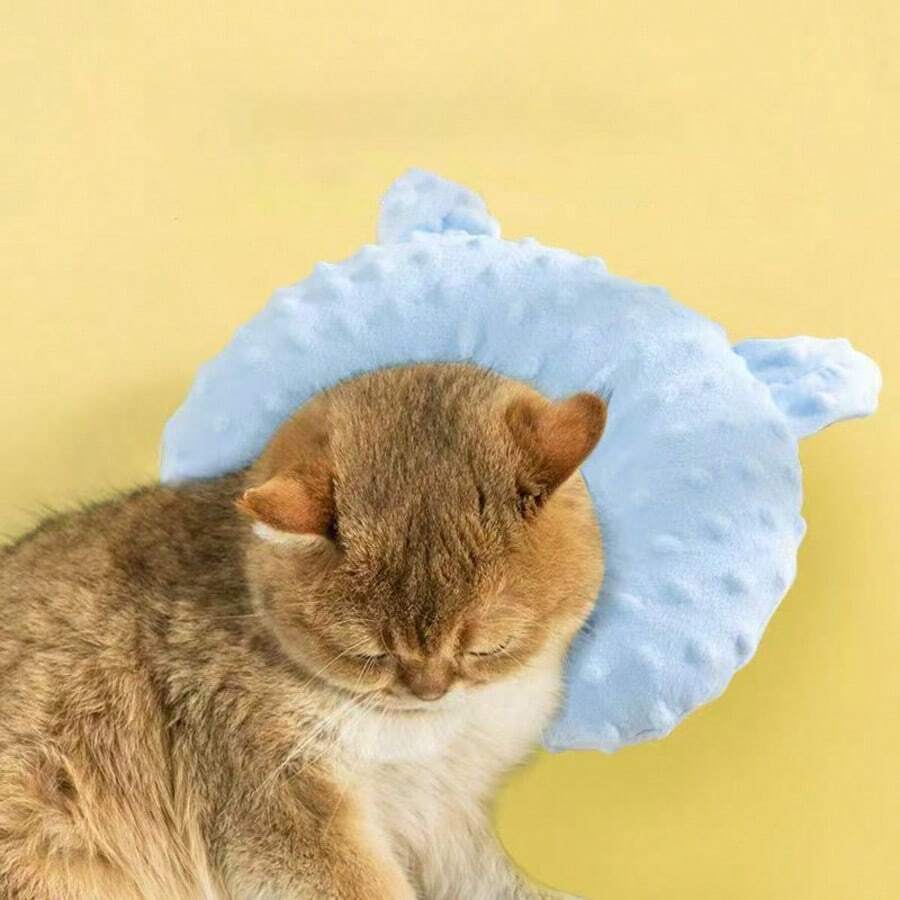 Multicolor small round bean plush pet pillow made of soft polyester for small animals, cats, and dogs.