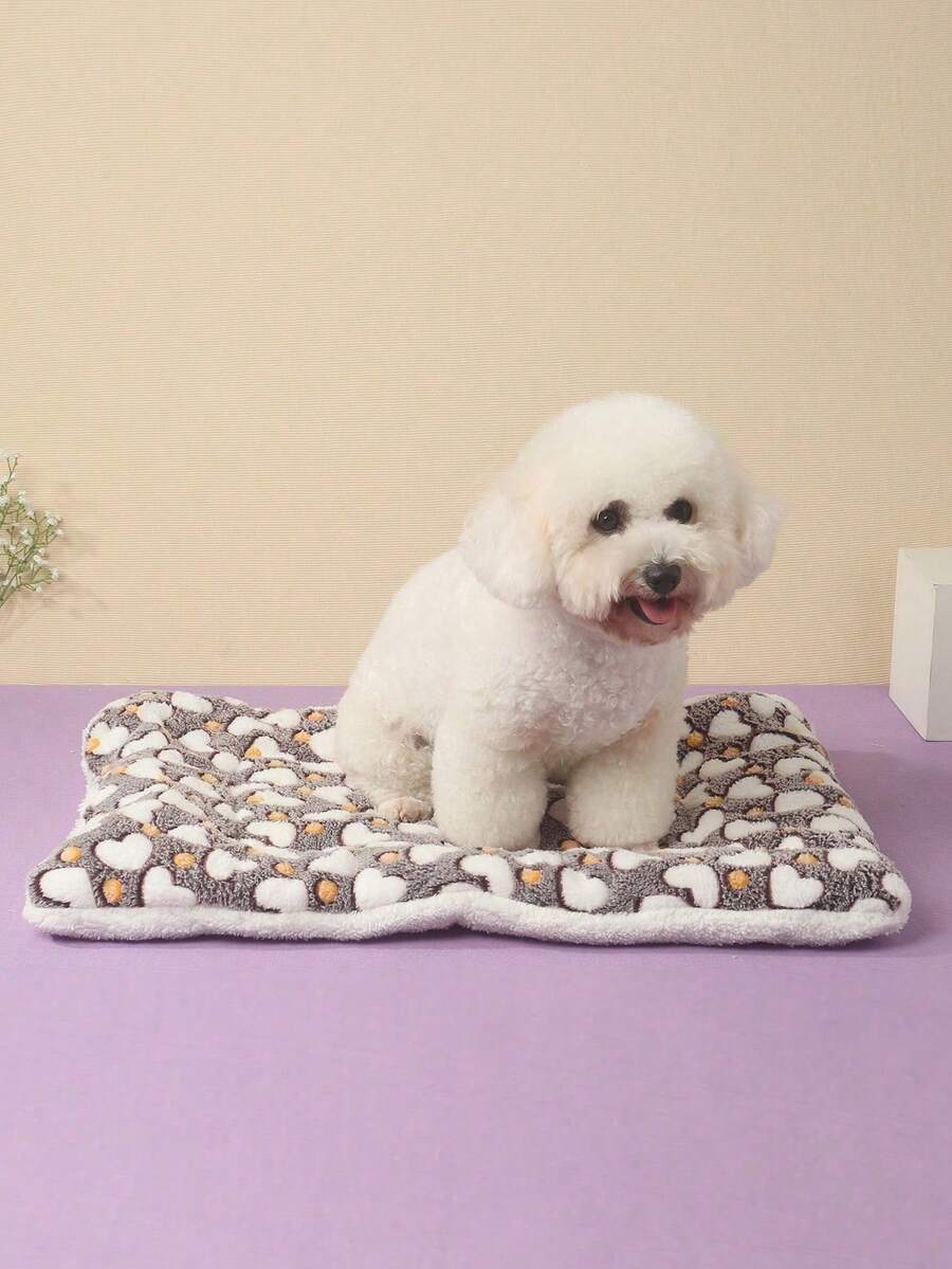 Multicolor thick pet bed pad made of 100% polyester fiber, suitable for small and medium cats and dogs.