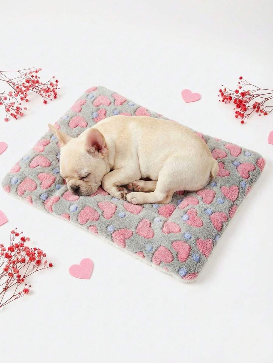 Multicolor thick pet bed pad made of 100% polyester fiber, suitable for small and medium cats and dogs.