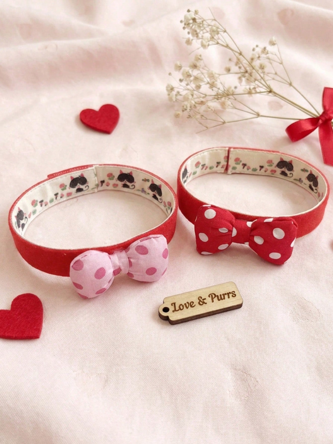 Multicolor polyester polka dot pet collar scarf for cats and dogs with festive decorative styling