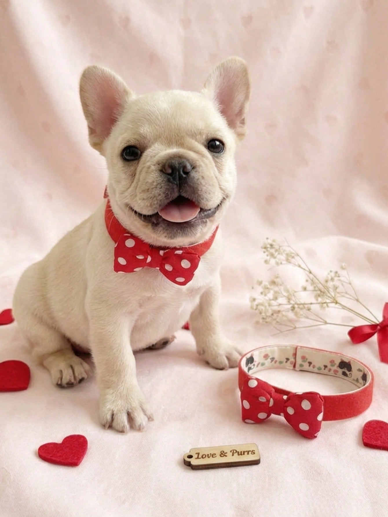 Multicolor polyester polka dot pet collar scarf for cats and dogs with festive decorative styling
