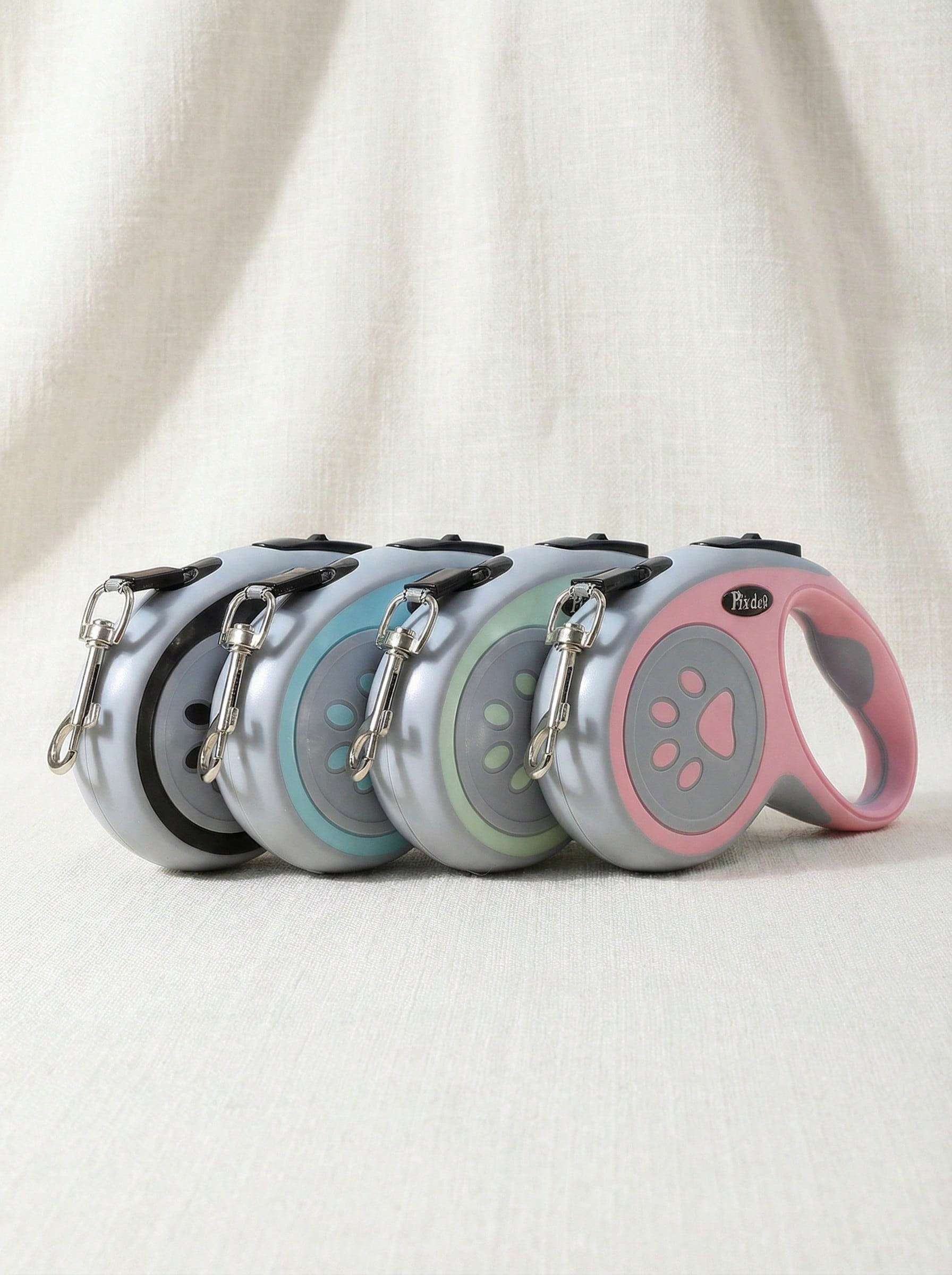 Multicolor polyester retractable adjustable dog leash for walking small and medium dogs