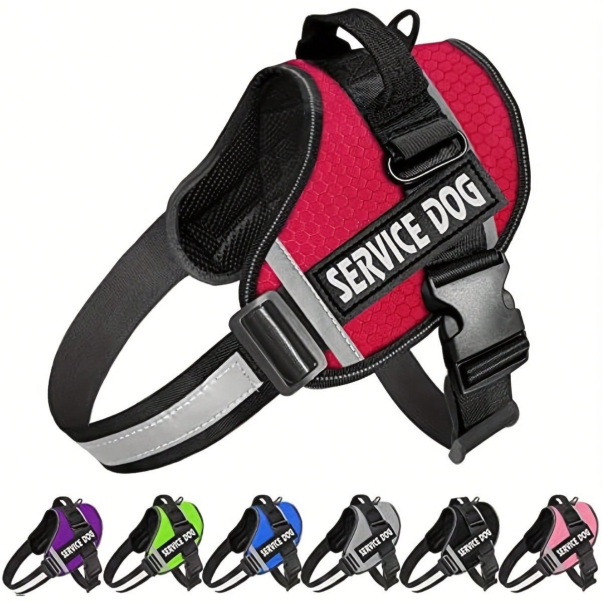 Multicolor polyester reflective chest strap dog harness leash with letter pattern, suitable for medium and large dogs and also cats