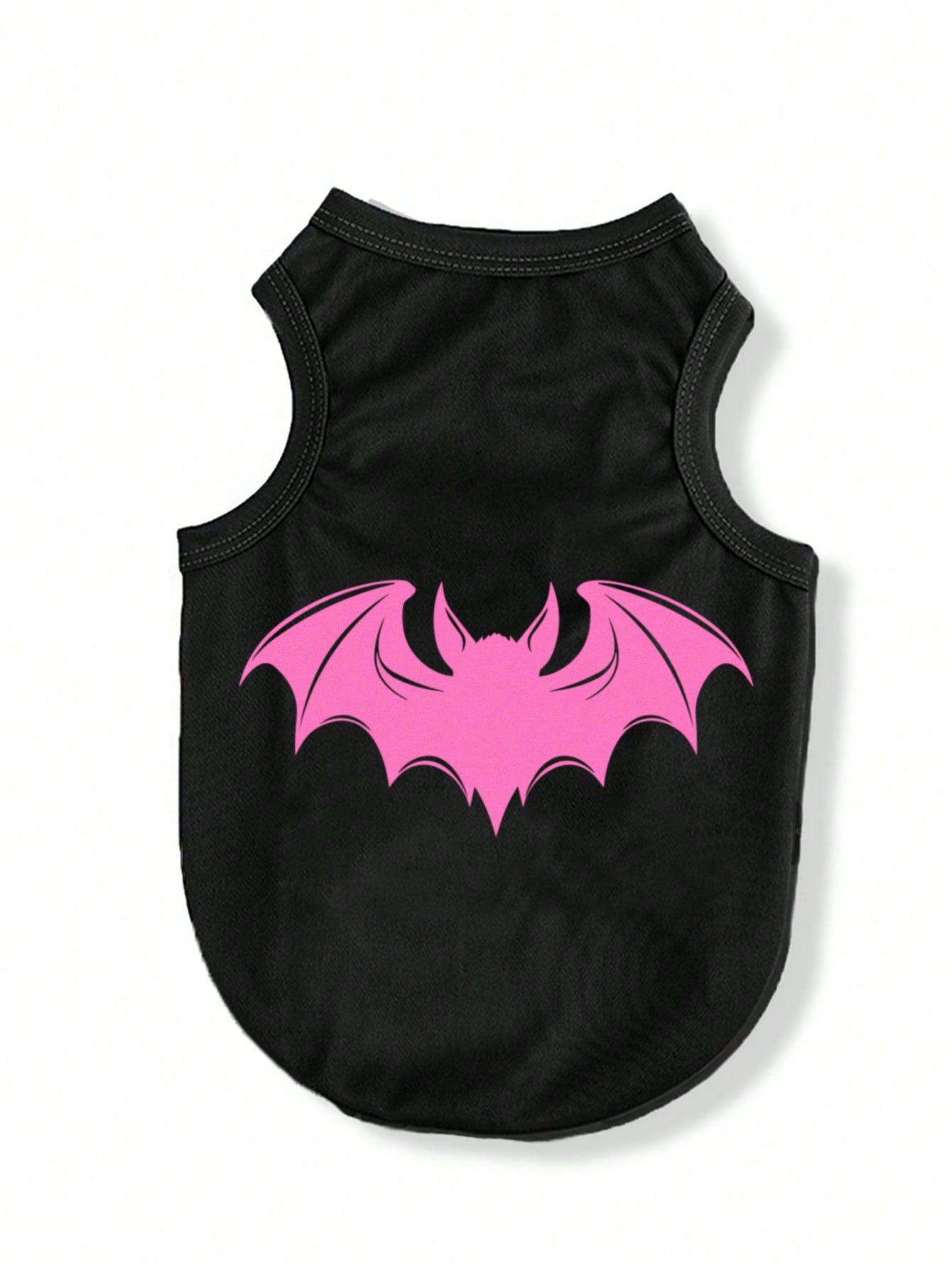 2pcs/Set Polyester Spider & Bat Print Anti-Flea Anti-Shedding Breathable Pet Vest Jacket, Suitable For Cats And Dogs Indoor And Outdoor Use
