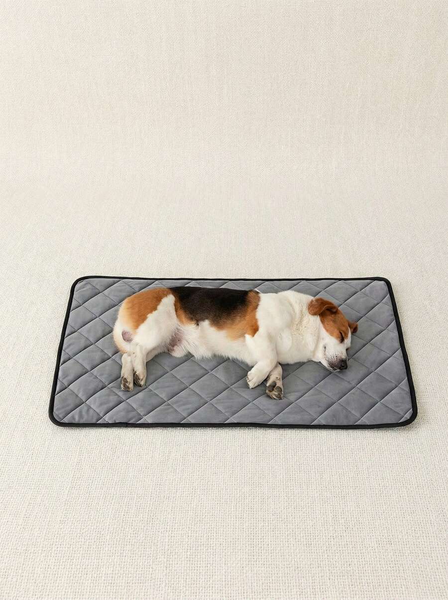 Multicolor self-heating pet mat thermal insulation cushion for cats and dogs made of polyester material.