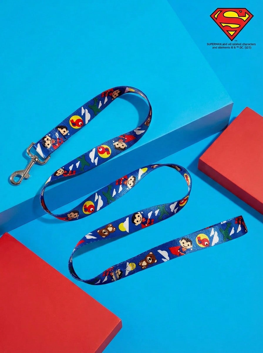 Multicolor nylon dog leash with cartoon letter print for dogs