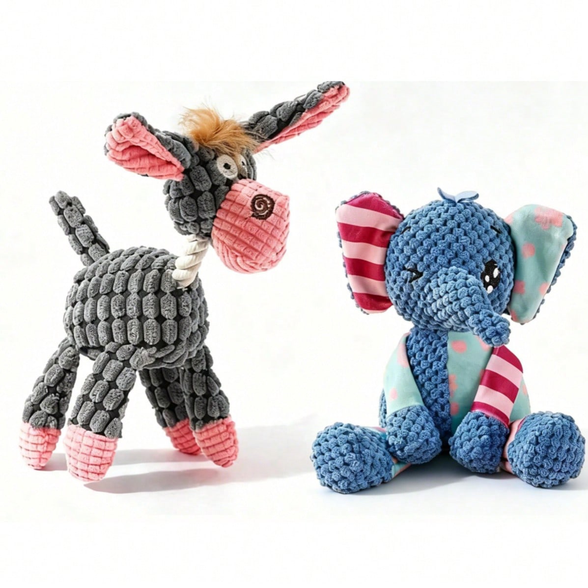 1/2/3pcs (Random Color) Pet Plush Knotted Toys, Medium/Small Dog Chew Toys With Sound