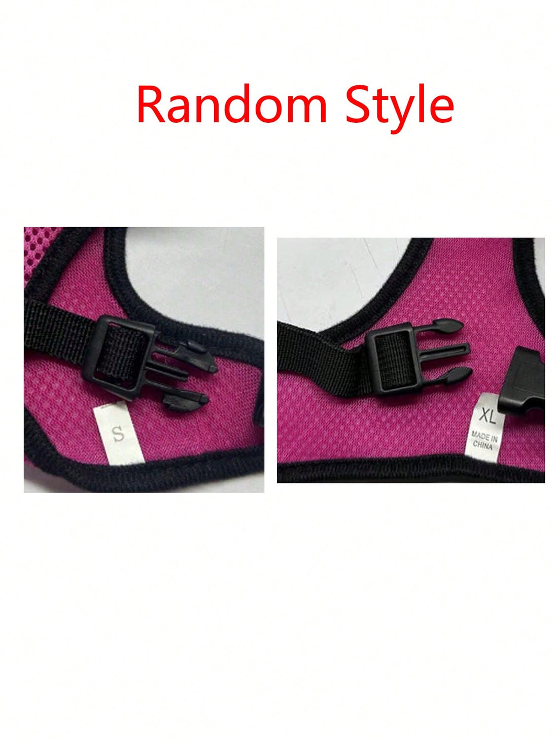 Hot pink colorblock polyester pet harness leash with anti-pulling chest strap for outdoor walking with dogs or cats, 120cm length