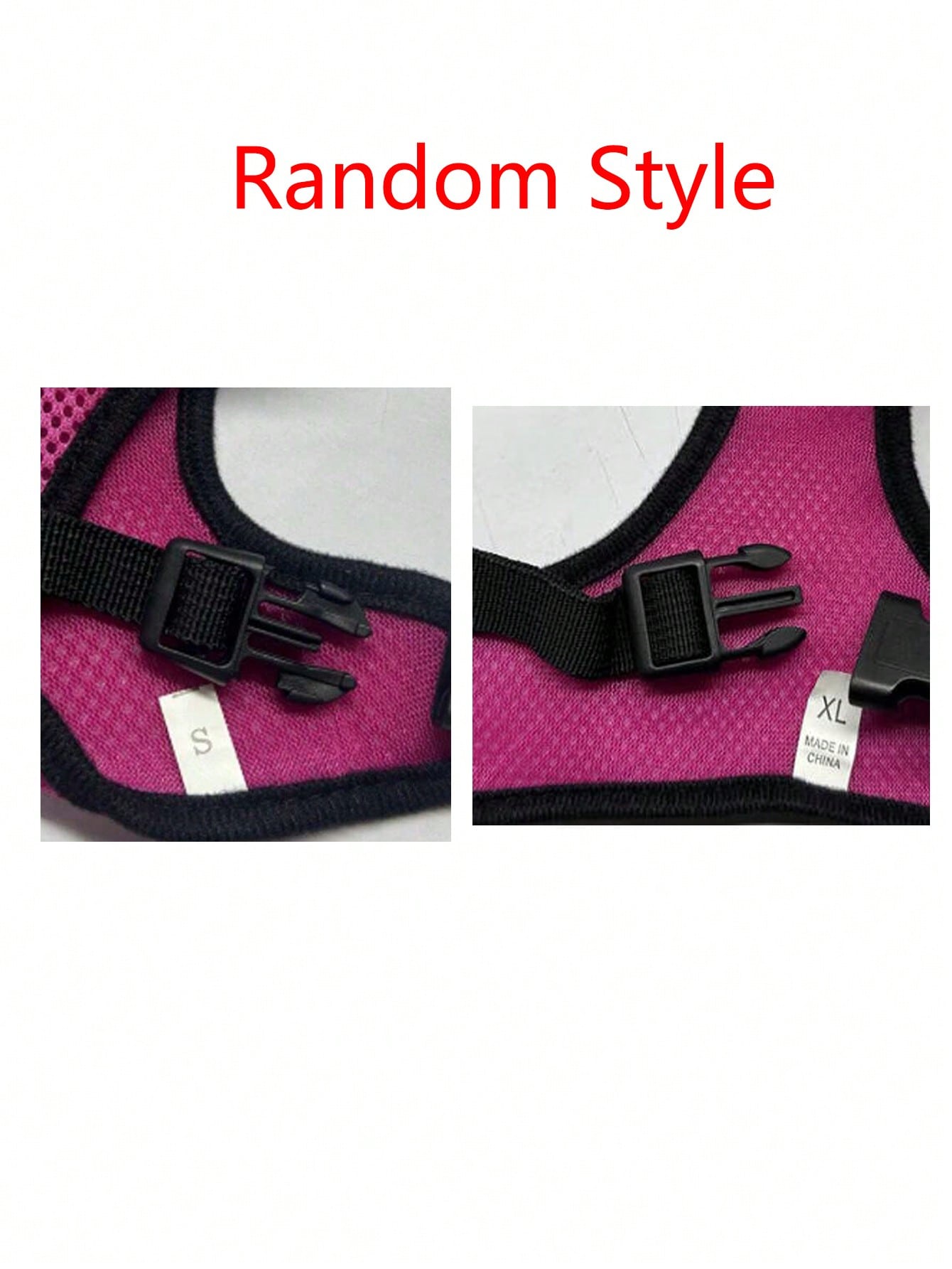 Hot pink colorblock polyester pet harness leash with anti-pulling chest strap for outdoor walking with dogs or cats, 120cm length